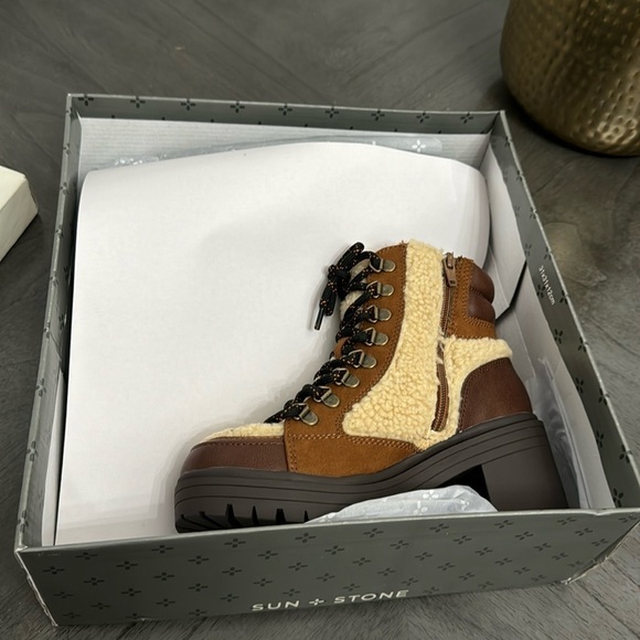 Sun + Stone Cookie Lace-Up Booties - Picture 2 of 8